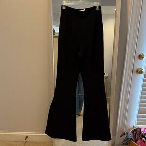 NWT Safiyaa Hallie Hallie Elegant Black Flare Pants (42)